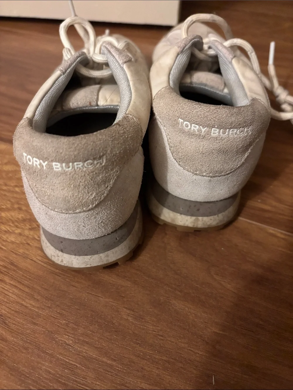 Tory Burch Neutral Beige Logo Runner Sneakers